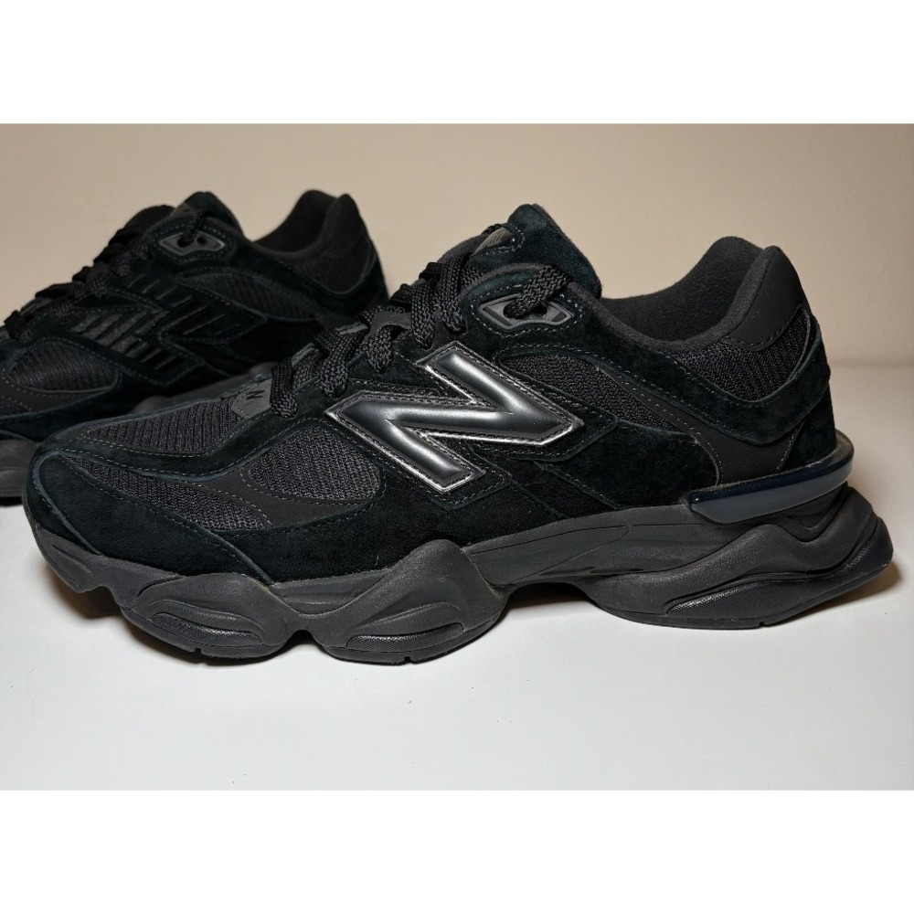New Balance 9060 Triple Black Cat Suede Sneakers | Men's Size 11